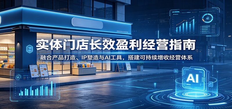 实体门店长效盈利经营指南:融合产品打造、IP塑造与AI工具,搭建可持续增收经营体系 - 严选资源大全 - 严选资源大全