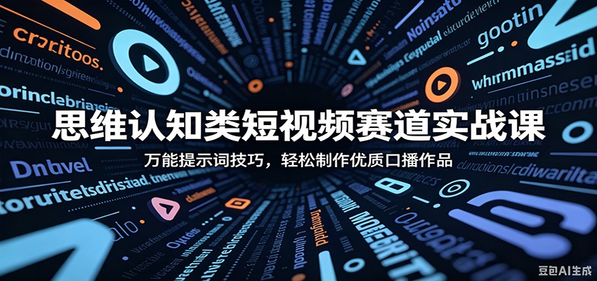 思维认知类短视频赛道实战课:万能提示词技巧,轻松制作优质口播作品 - 严选资源大全