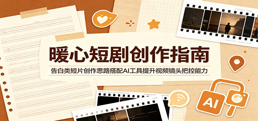 暖心短剧创作指南：告白类短片创作思路搭配AI工具提升视频镜头把控能力 - 严选资源大全