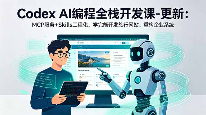 Codex AI编程全栈开发课-更新:MCP服务+Skills工程化,学完能开发旅行网站、重构企业系统 - 严选资源大全