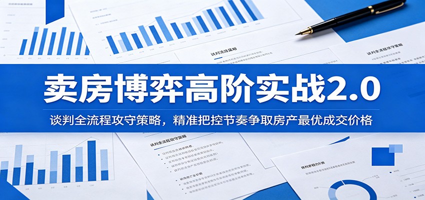 卖房博弈高阶实战2.0:谈判全流程攻守策略,精准把控节奏争取房产最优成交价格 - 严选资源大全