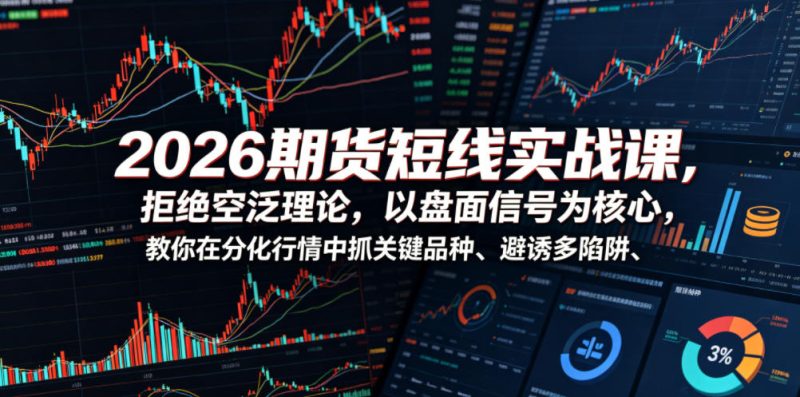 2026期货短线实战课,拒绝空泛理论,以盘面信号为核心,教你在分化行情中抓关键品种、避诱多陷阱 - 严选资源大全 - 严选资源大全