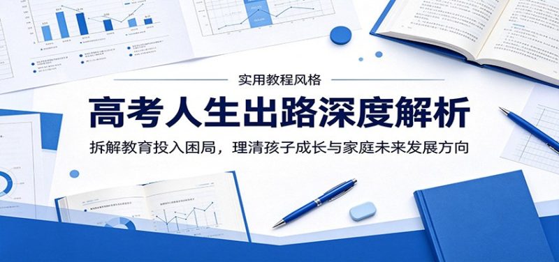高考人生出路深度解析:拆解教育投入困局,理清孩子成长与家庭未来发展方向 - 严选资源大全 - 严选资源大全