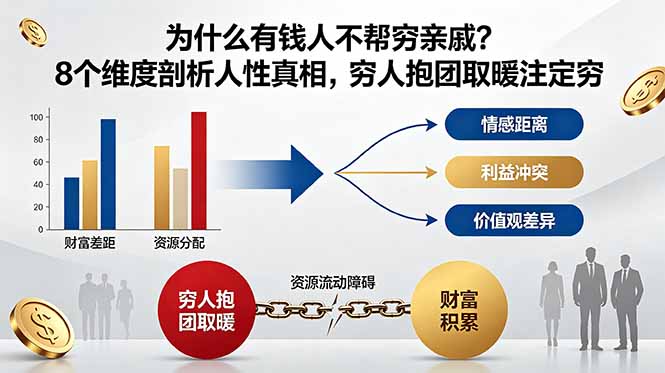 付费文章:为什么有钱人不帮穷亲戚?8个维度剖析人性真相,穷人抱团取暖注定穷 - 严选资源大全