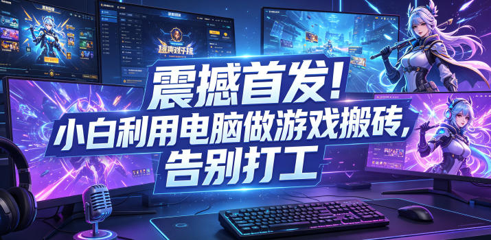 震撼首发!小白利用电脑做游戏搬砖,告别打工【揭秘】 - 严选资源大全
