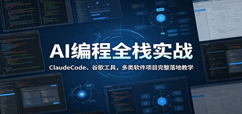AI编程全栈实战:ClaudeCode、谷歌工具,多类软件项目完整落地教学 - 严选资源大全 - 严选资源大全