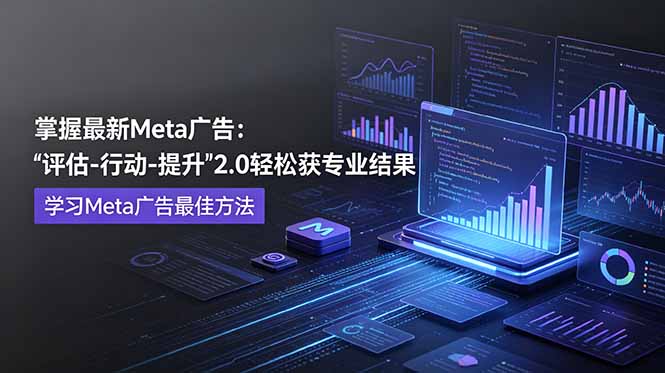 掌握最新的Meta广告,通过“评估-行动-提升”2.0版本轻松获得专业级结果。学习目前学习Meta广告的最佳方法 - 严选资源大全