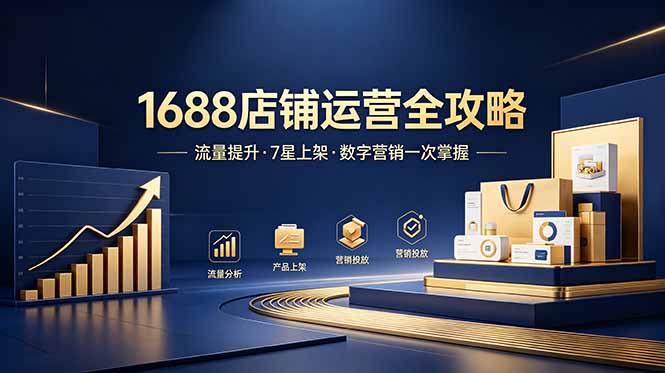 1688店铺没流量?产品上架不到7星?数字营销不会投?全套运营技能一次学(更新6月 - 严选资源大全