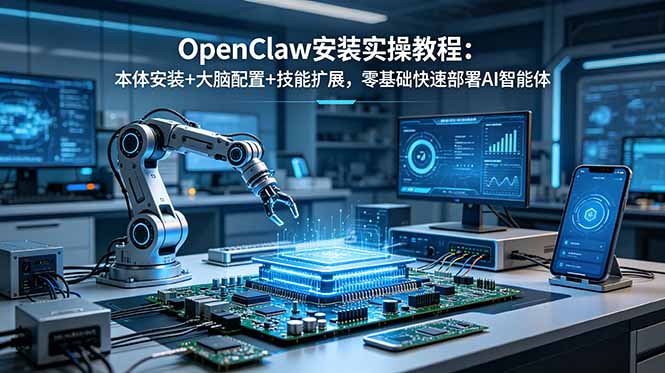 OpenClaw安装实操教程:本体安装+大脑配置+技能扩展,零基础快速部署AI智能体 - 严选资源大全