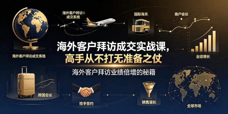 海外客户拜访成交实战课,高手从不打无准备之仗,海外客户拜访业绩倍增的秘籍 - 严选资源大全 - 严选资源大全