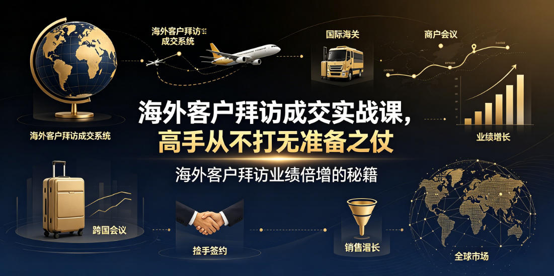 海外客户拜访成交实战课，高手从不打无准备之仗，海外客户拜访业绩倍增的秘籍 - 严选资源大全