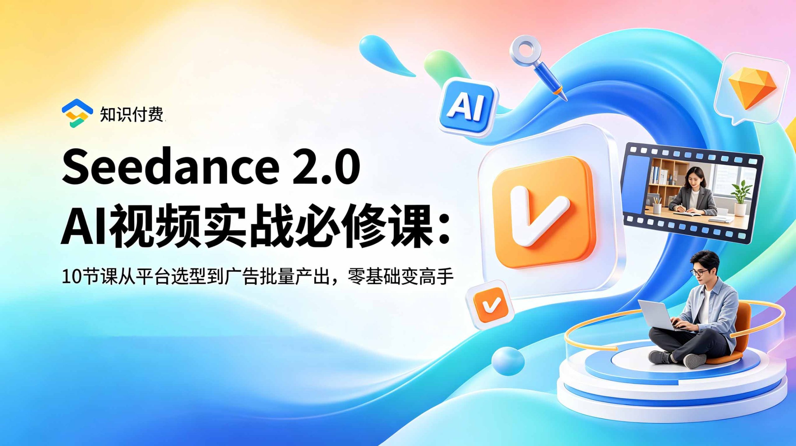 Seedance 2.0 AI视频实战必修课:10节课从平台选型到广告批量产出,零基础变高手 - 严选资源大全