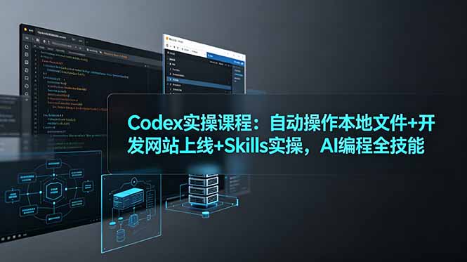 Codex实操课程：自动操作本地文件+开发网站上线+Skills实操，AI编程全技能 - 严选资源大全