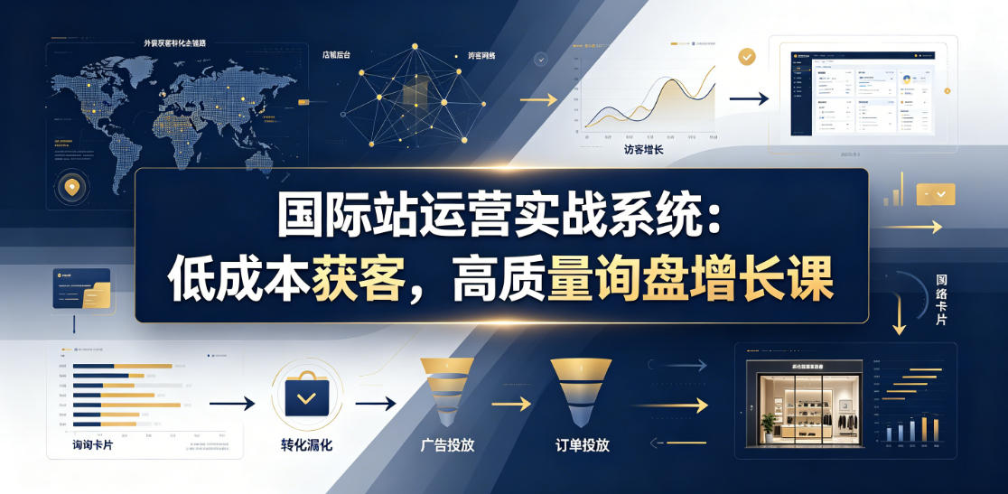 国际站运营实战系统：低成本获客，高质量询盘增长课(更新26年) - 严选资源大全