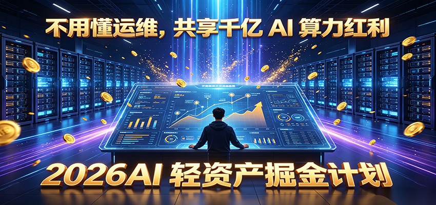 不用懂运维，共享千亿 AI 算力红利，2026AI 轻资产掘金计划 - 严选资源大全