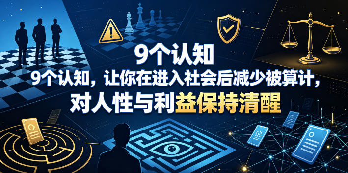 付费文章：9个认知，让你在进入社会后减少被算计，对人性与利益保持清醒 - 严选资源大全