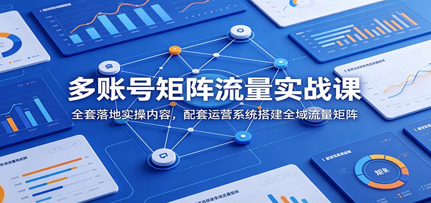 多账号矩阵流量实战课：全套落地实操内容，配套运营系统搭建全域流量矩阵 - 严选资源大全