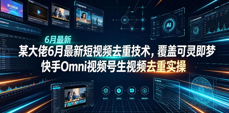 某大佬6月最新短视频去重技术，覆盖可灵即梦快手Omni视频号生视频去重实操 - 严选资源大全 - 严选资源大全