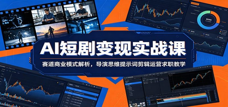 AI短剧变现实战课：赛道商业模式解析，导演思维提示词剪辑运营求职教学 - 严选资源大全 - 严选资源大全