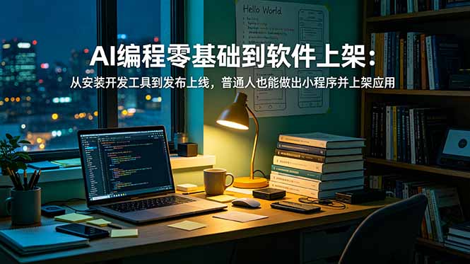 AI编程零基础到软件上架:从安装开发工具到发布上线,普通人也能做出小程序并上架应用商店 - 严选资源大全