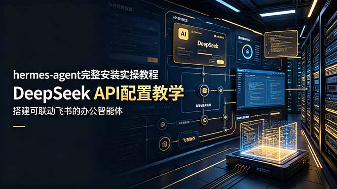 hermes-agent完整安装实操教程,DeepSeek API配置教学,搭建可联动飞书的办公智能体 - 严选资源大全