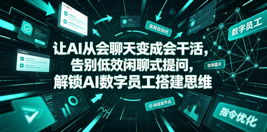 让AI从会聊天变成会干活，告别低效闲聊式提问，解锁AI数字员工搭建思维 - 严选资源大全