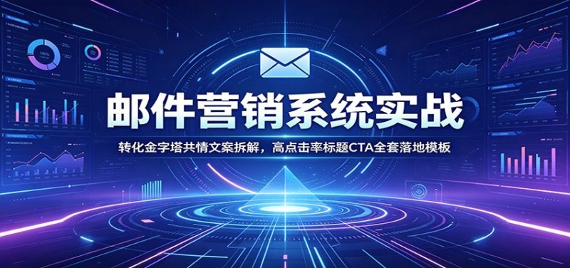 邮件营销系统实战：转化金字塔共情文案拆解，高点击率标题CTA全套落地模板 - 严选资源大全 - 严选资源大全