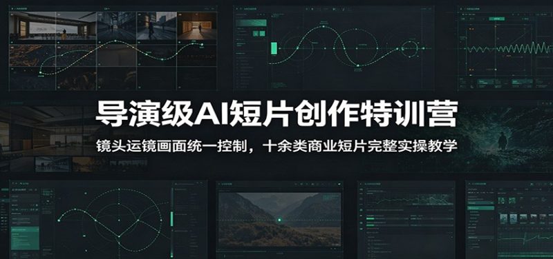 导演级AI短片创作特训营:镜头运镜画面统一控制,十余类商业短片完整实操教学(更新) - 严选资源大全 - 严选资源大全