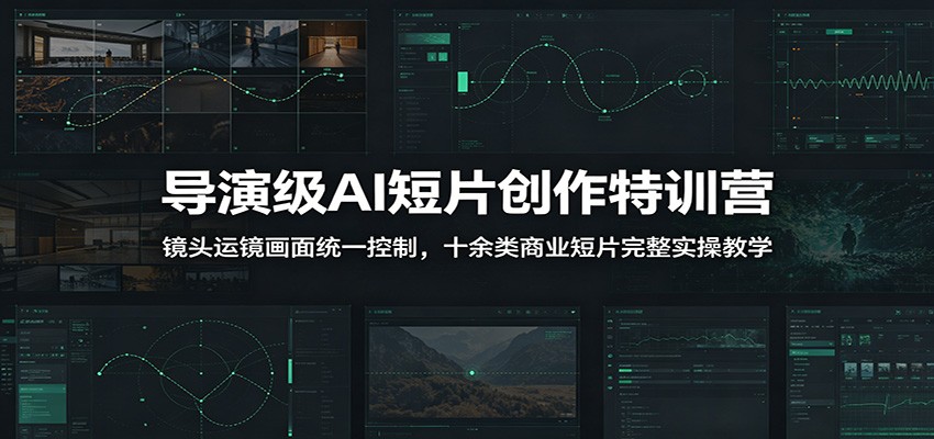 导演级AI短片创作特训营:镜头运镜画面统一控制,十余类商业短片完整实操教学(更新) - 严选资源大全