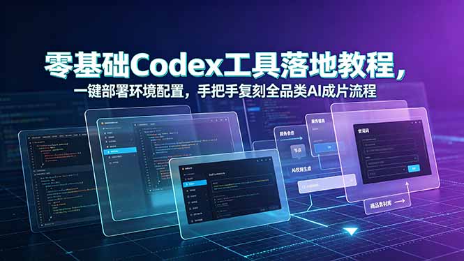 零基础Codex工具落地教程,一键部署环境配置,手把手复刻全品类AI成片流程 - 严选资源大全