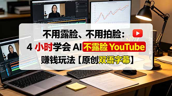 不用露脸、不用拍脸:4 小时学会 AI 不露脸 YouTube 赚钱玩法【原创双语字幕】 - 严选资源大全