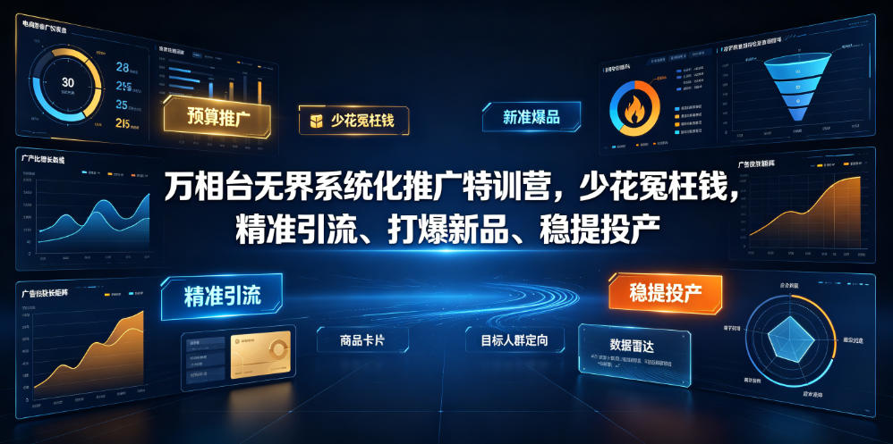 万相台无界系统化推广特训营VI0.0,少花冤枉钱,精准引流、打爆新品、稳提投产(全程录音+字幕) - 严选资源大全