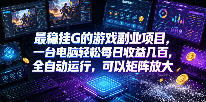 AI游戏全自动挂机项目,单号日入100左右,可矩阵放大! - 严选资源大全