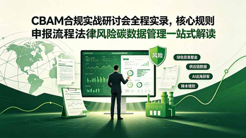 CBAM合规实战研讨会全程实录,核心规则申报流程法律风险碳数据管理一站式解读 - 严选资源大全 - 严选资源大全