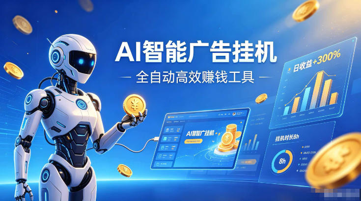 AI智能广告挂G,在家自动賺收益,全程无需人工操作、不用直播、不用拉人【揭秘】 - 严选资源大全