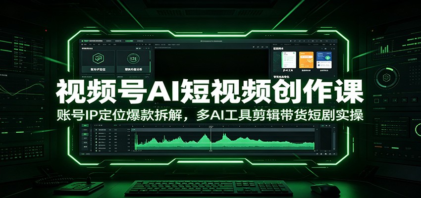 视频号AI短视频创作课：账号IP定位爆款拆解，多AI工具剪辑带货短剧实操 - 严选资源大全
