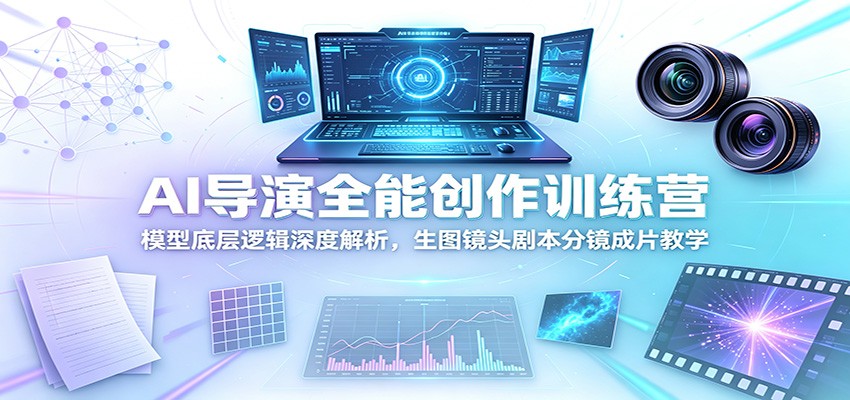 AI导演全能创作训练营:模型底层逻辑深度解析,生图镜头剧本分镜成片教学 - 严选资源大全