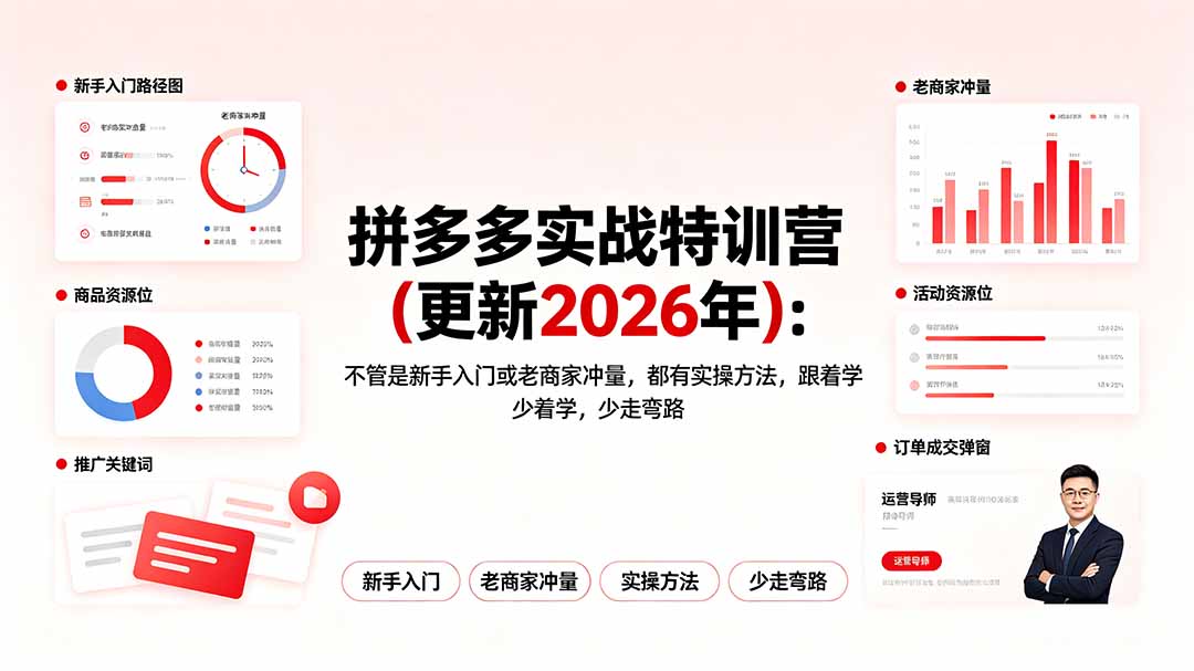 拼多多实战特训营(更新2026年 - 严选资源大全