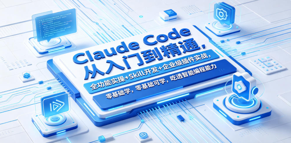 Claude Code从入门到精通,全功能实操+Skill开发+企业级插件实战,零基础可学,吃透智能编程全能力(更新0712) - 严选资源大全