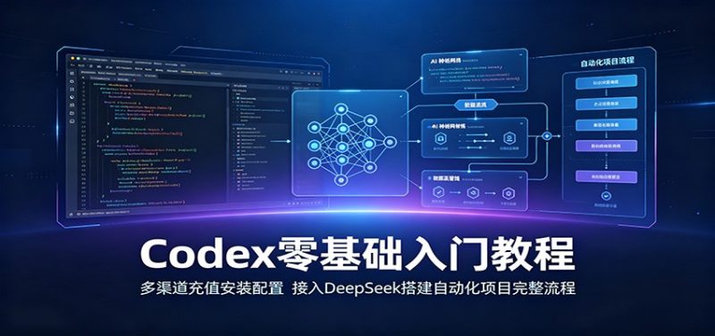 Codex零基础入门教程:多渠道充值安装配置,接入DeepSeek搭建自动化项目完整流程 - 严选资源大全 - 严选资源大全