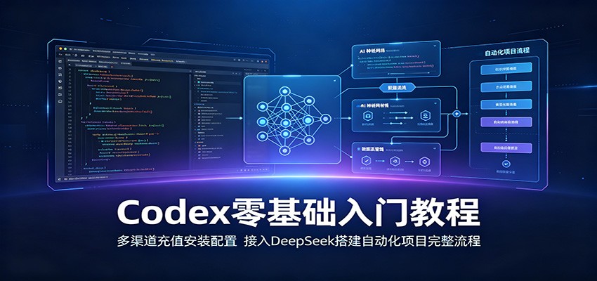 Codex零基础入门教程：多渠道充值安装配置，接入DeepSeek搭建自动化项目完整流程 - 严选资源大全