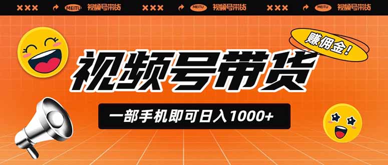 视频号带货,一部手机即可日入1000+,无人直播玩法轻松躺赚带货佣金 - 严选资源大全