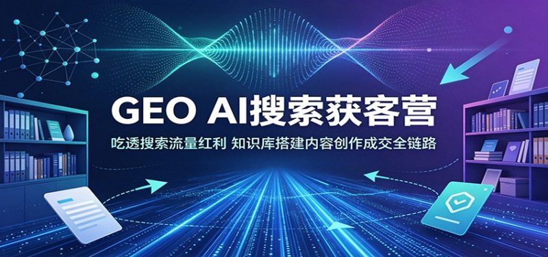 GEO AI搜索获客营:吃透搜索流量红利,知识库搭建内容创作成交全链路 - 严选资源大全 - 严选资源大全