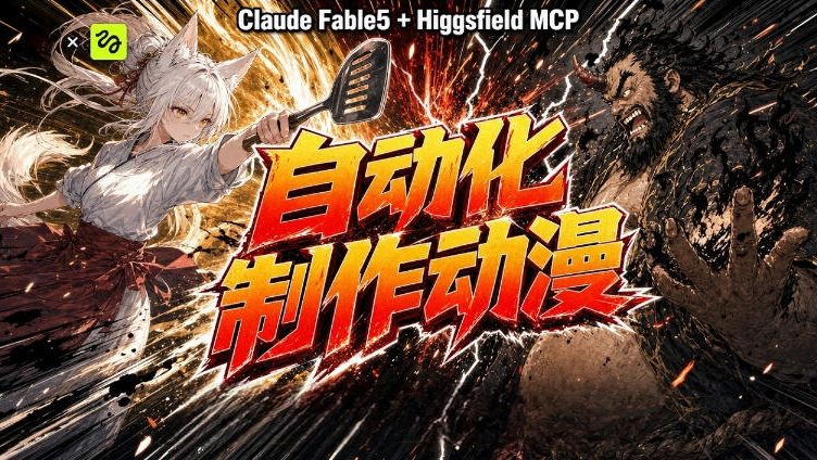 AI自动化动漫制作！Claude Fable 5接入Higgsfield MCP，直接生成完整创意内容 - 严选资源大全