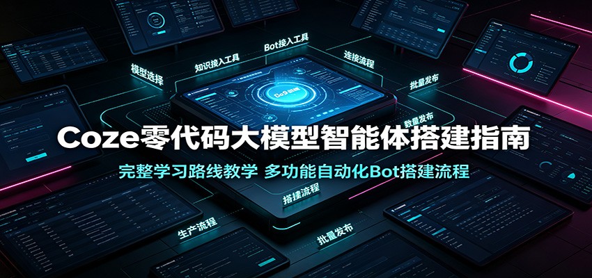 Coze零代码大模型智能体搭建指南：完整学习路线教学，多功能自动化Bot搭建流程 - 严选资源大全