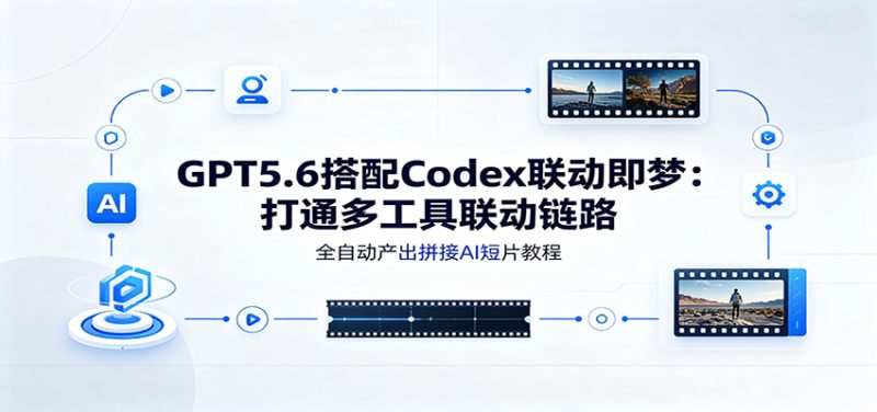 GPT5.6搭配Codex联动即梦:打通多工具联动链路,全自动产出拼接AI短片教程 - 严选资源大全 - 严选资源大全
