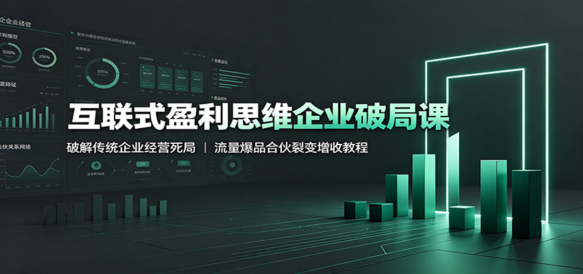 互联式盈利思维企业破局课：破解传统企业经营死局，流量爆品合伙裂变增收教程 - 严选资源大全