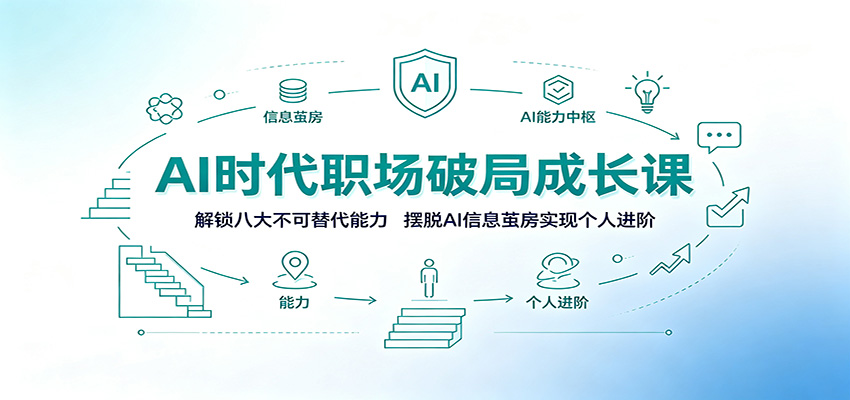 AI时代职场破局成长课：解锁八大不可替代能力，摆脱AI信息茧房实现个人进阶 - 严选资源大全