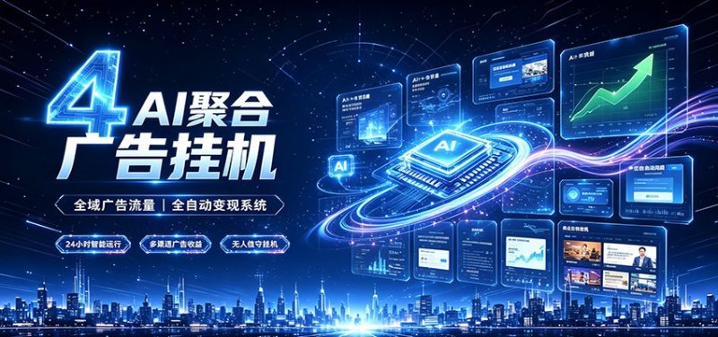 全域广告流量聚合，AI无人挂机稳赚佣金，打造长期稳定被动收入副业 - 严选资源大全 - 严选资源大全