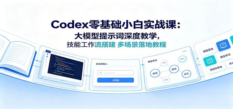 Codex零基础小白实战课：大模型提示词深度教学，技能工作流搭建多场景落地教程 - 严选资源大全 - 严选资源大全